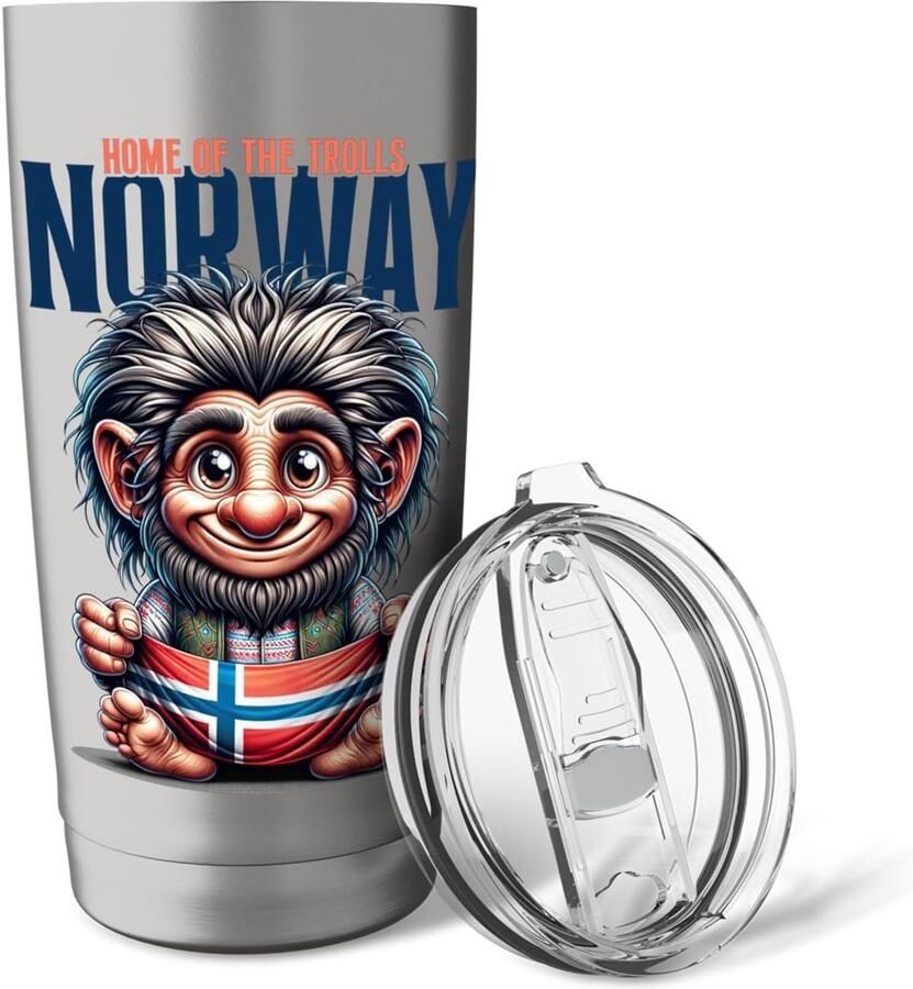 Thermosbeker met Noorse trollen