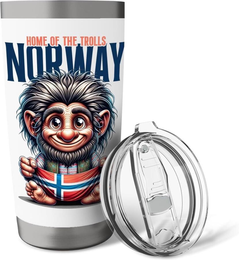 Thermosbeker met Noorse trollen