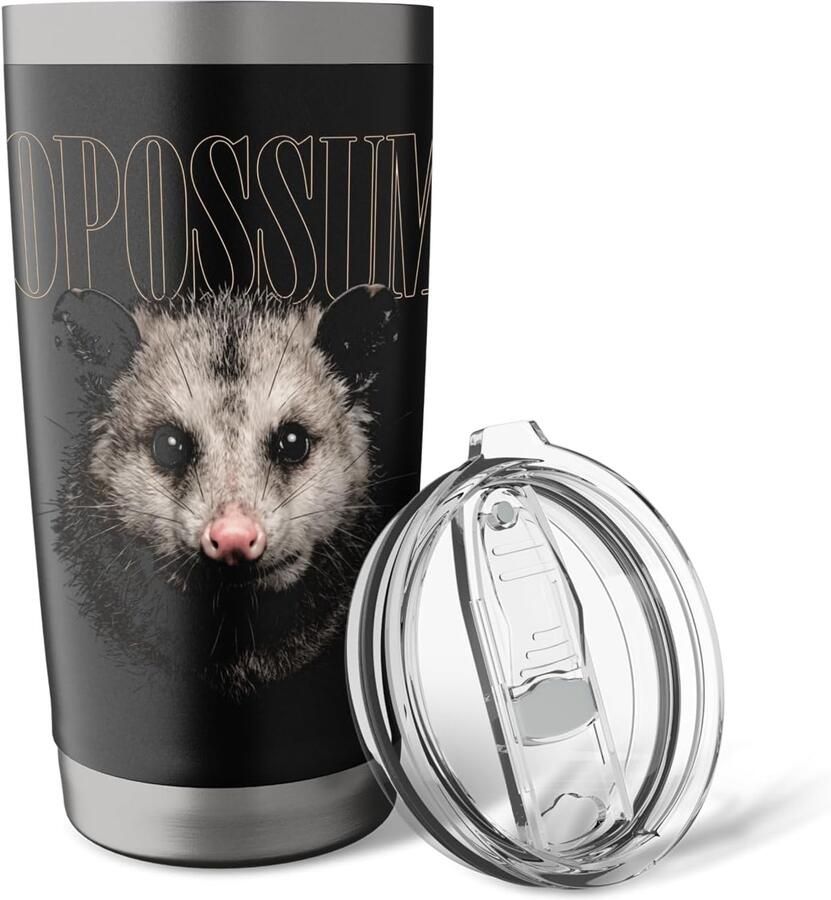 Thermosbeker met opossum gezicht