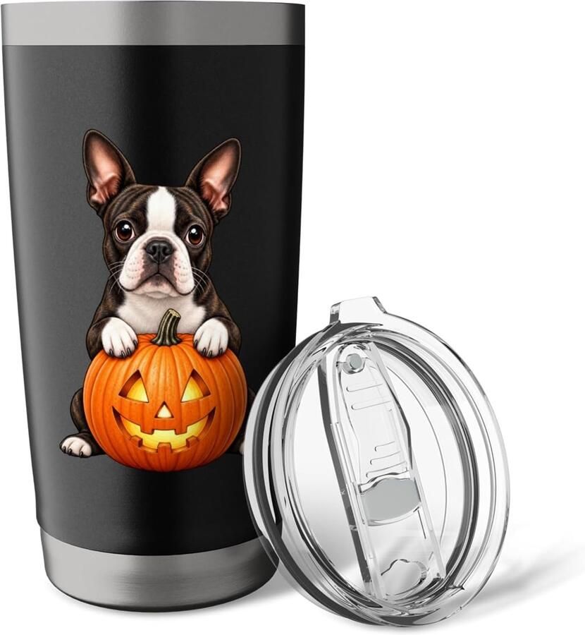 Thermosbeker met pompoenontwerp voor Halloween