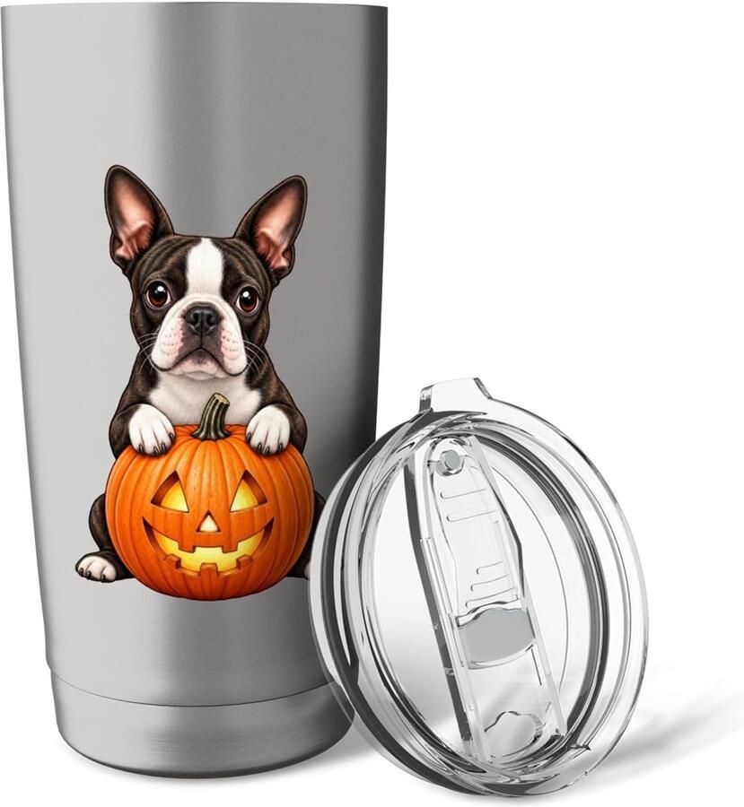 Thermosbeker met pompoenontwerp voor Halloween