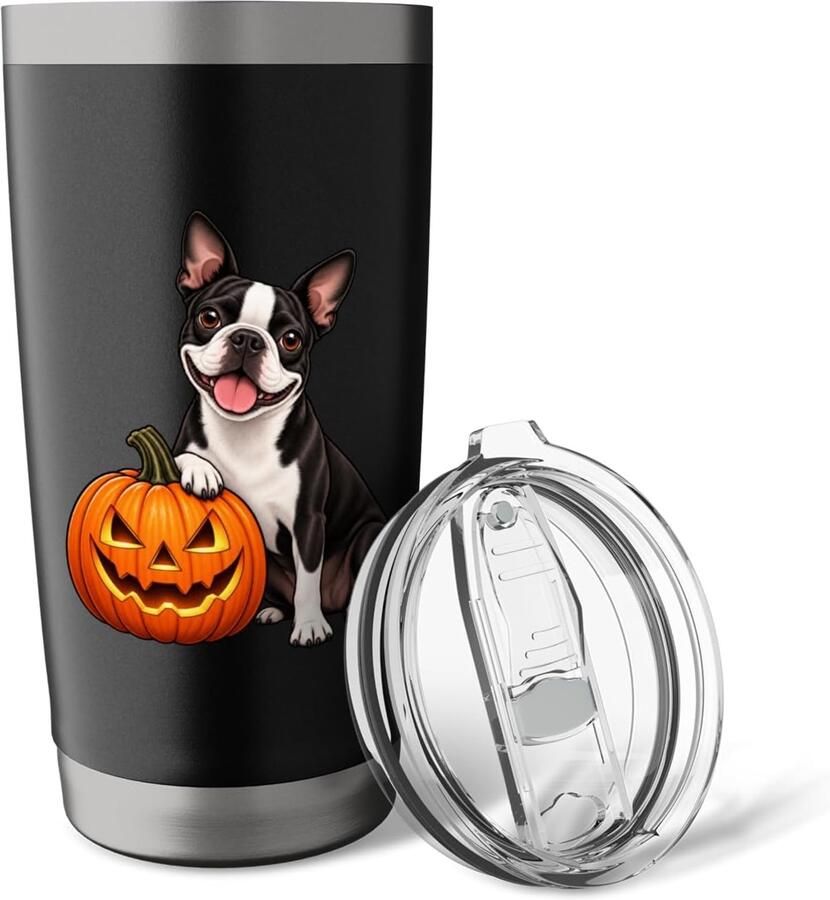 Thermosbeker met pompoenontwerp voor Halloween