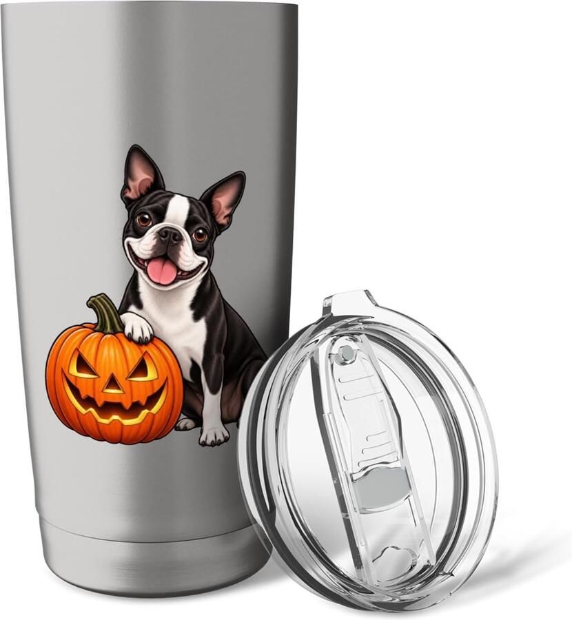 Thermosbeker met pompoenontwerp voor Halloween