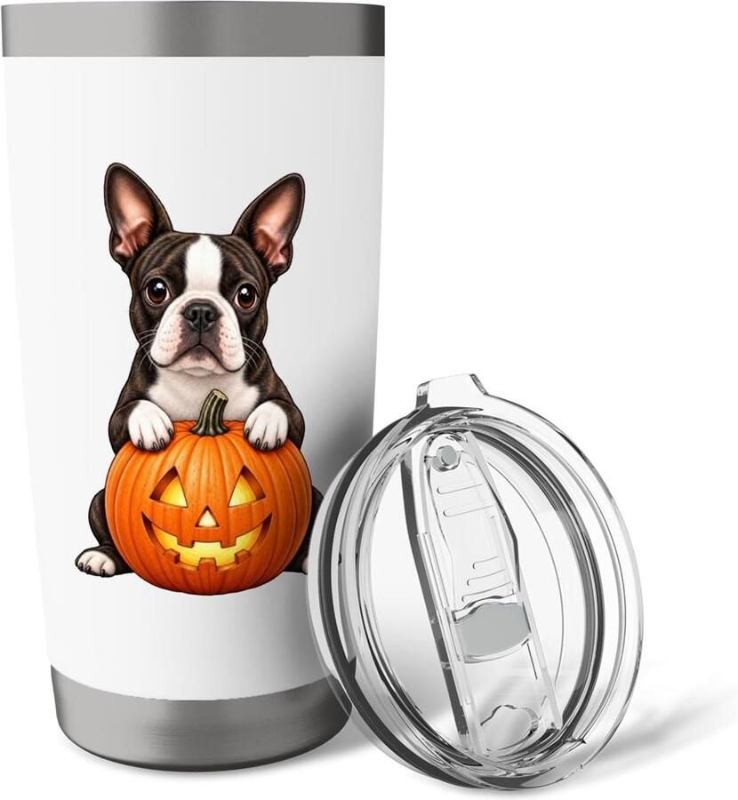 Thermosbeker met pompoenontwerp voor Halloween
