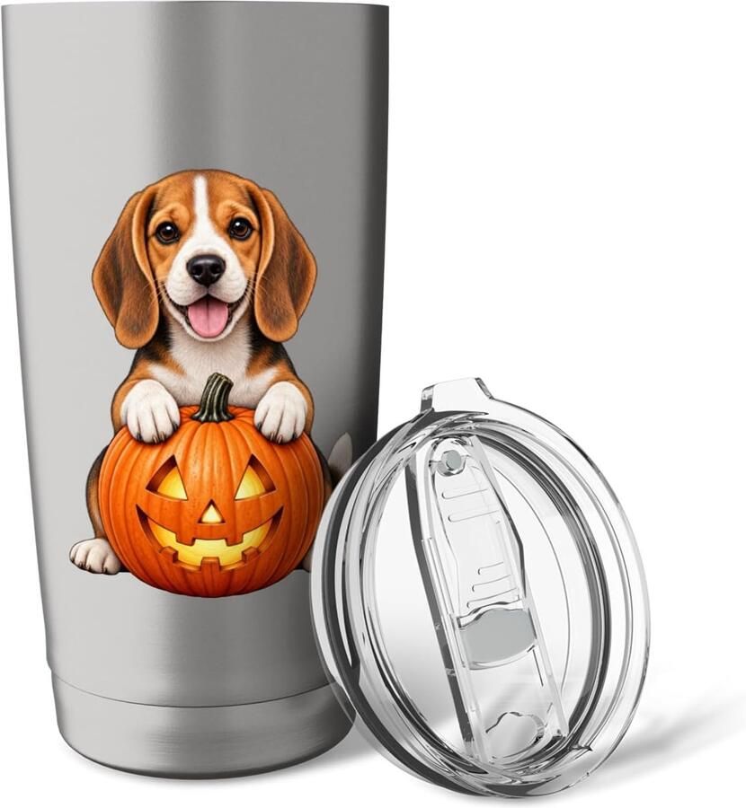 Thermosbeker met pompoenontwerp voor Halloween