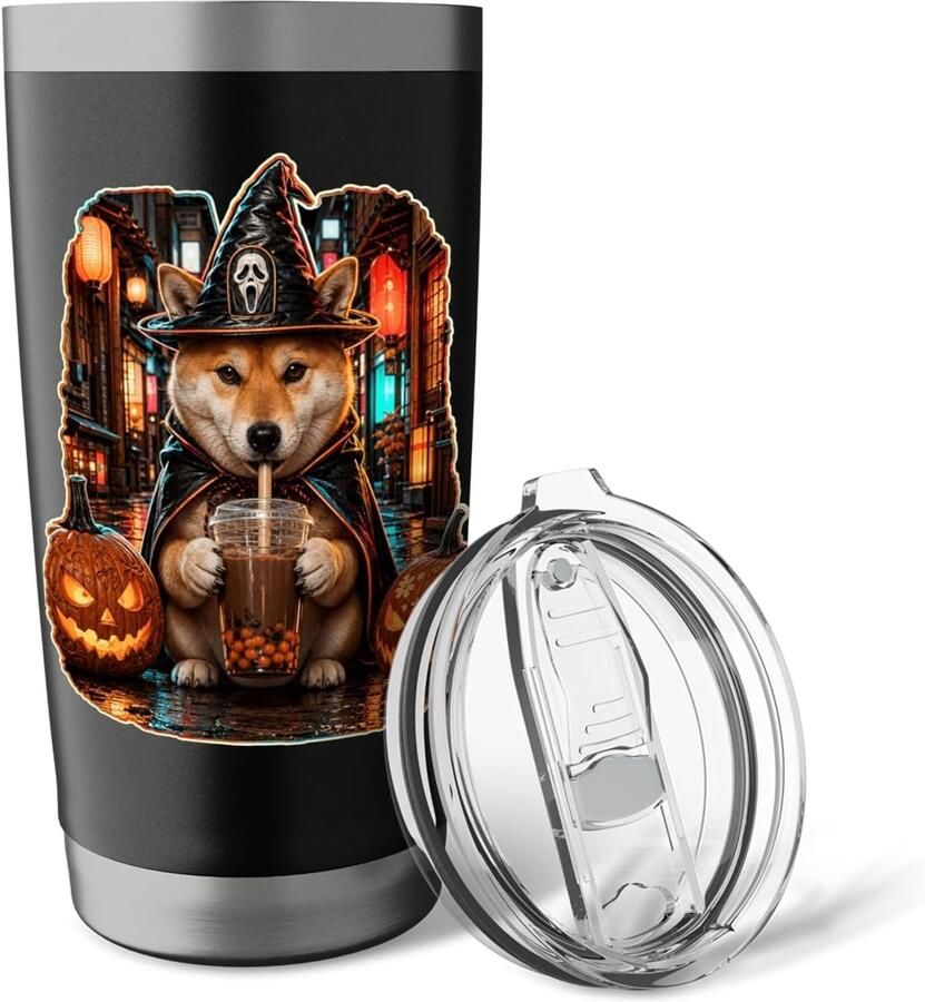 Thermosbeker met Shiba Inu-ontwerp