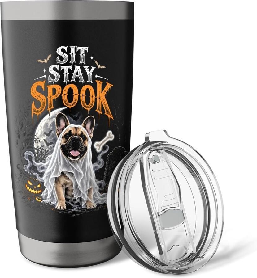 Thermosbeker met Spook Hond voor Halloween
