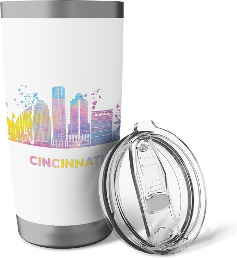 Thermosbeker met stadsgezicht Cincinnati
