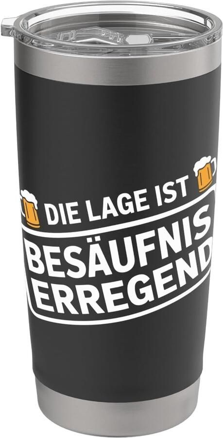 Thermosbeker voor bier dubbelwandig roestvrij staal