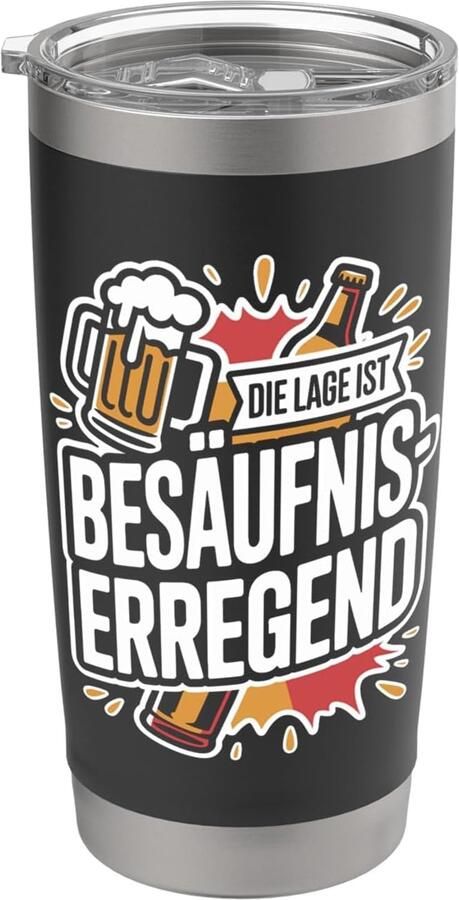 Thermosbeker voor bier dubbelwandig roestvrij staal