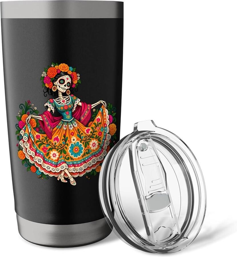 Thermosbeker voor Dia de Muertos