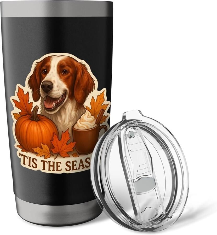 Thermosbeker voor honden herfstontwerp