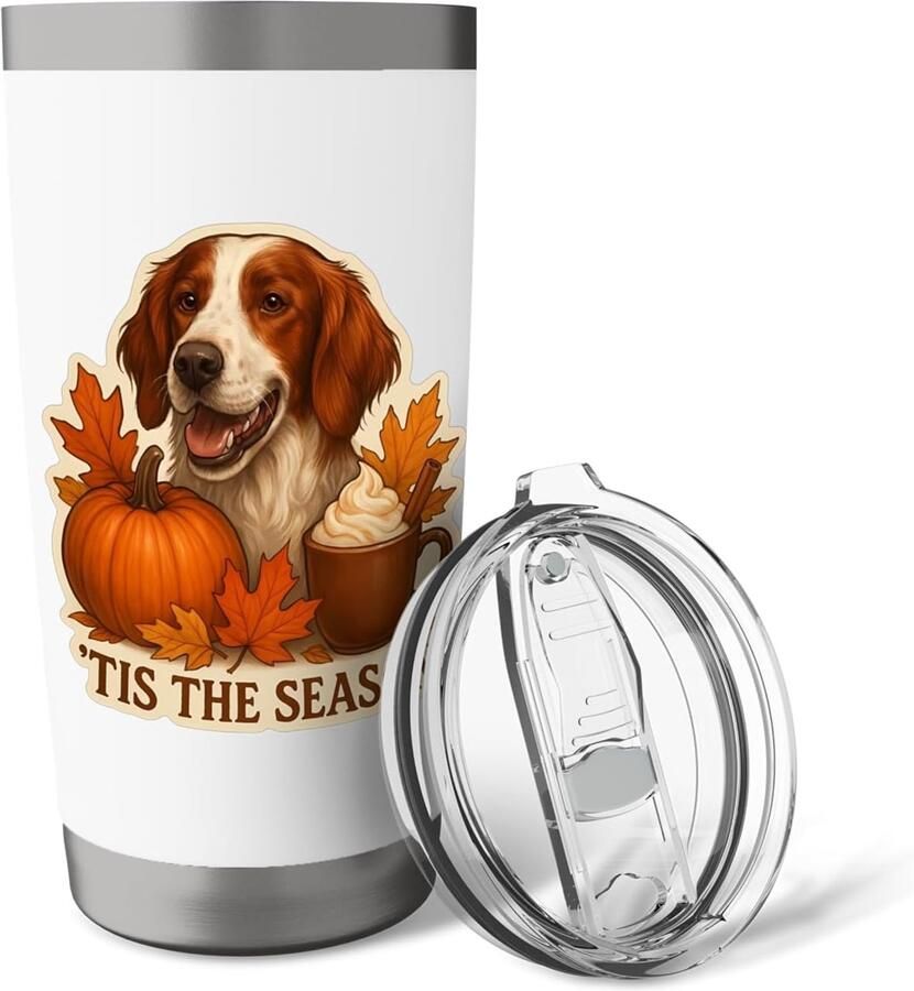 Thermosbeker voor honden herfstontwerp
