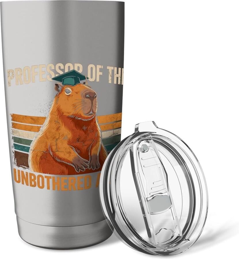 Thermosbeker voor ontspannen kunst capybara