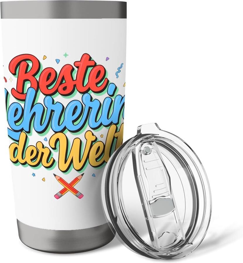 Thermosbeker voor school dubbelwandig roestvrij staal