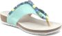 Think! Teenslippers Julia sleehak zomerschoen pantoffels met kleurrijke decoratieve elementen - Thumbnail 1