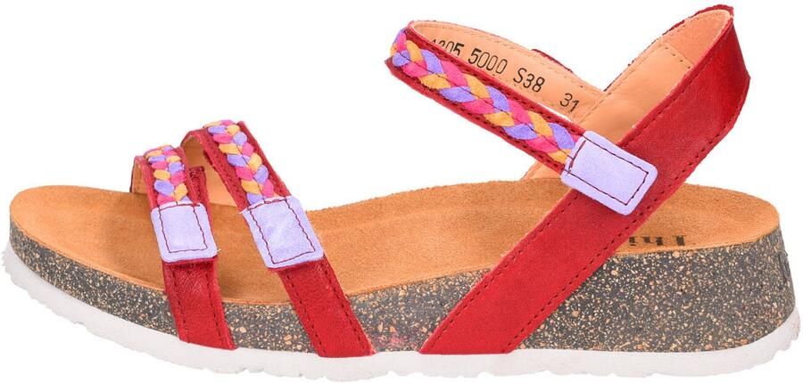 THINK! Sandalen met riem beige citroen oranje lichtroze