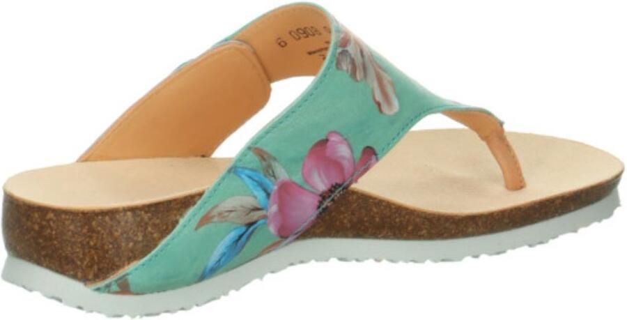 Think! Teenslippers Julia tricothak zomerschoen pantoffels met een licht glanzende look - Foto 2