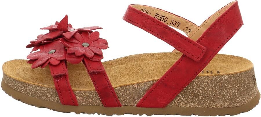 THINK! Sandalen met riem beige citroen oranje lichtroze