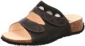 Think! Slippers Mizzi sleehak zomerschoen pantoffels met mooie versiering - Zwart
