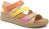 Think ! Sandaal Meggie 3000585-9050 Geel Orange Combi - Taupe/Bruin/Geel