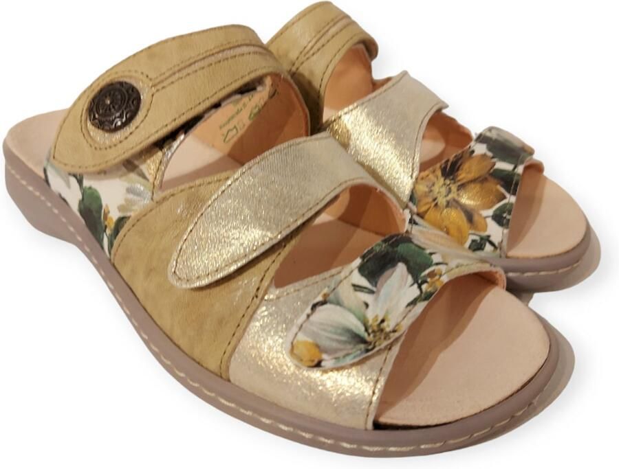 Think ! Slipper Camilla 3-000078-6010 Metallic Ananas Combi - Foto 2