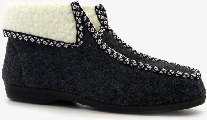 Thu!s dames pantoffel hoog zwart Sloffen