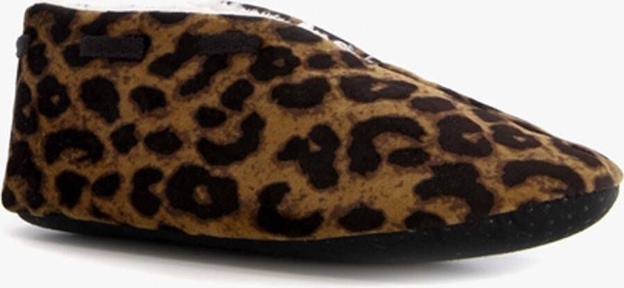 Thu!s dames spaanse sloffen met luipaardprint Beige Maat Pantoffels38 - Foto 1