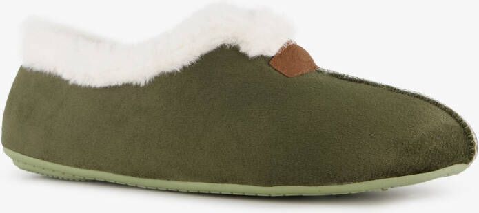 Thu!s gevoerde dames pantoffels groen Sloffen