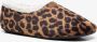 Thu!s gevoerde dames pantoffels met luipaardprint Bruin Sloffen - Thumbnail 1