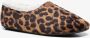 Thu!s gevoerde dames pantoffels met luipaardprint Bruin Sloffen - Thumbnail 3