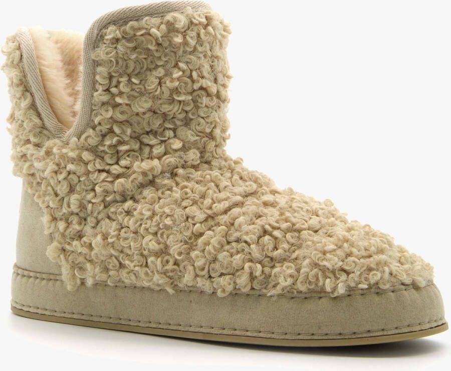 Thu!s gevoerde dames teddy sloffen Beige Pantoffels
