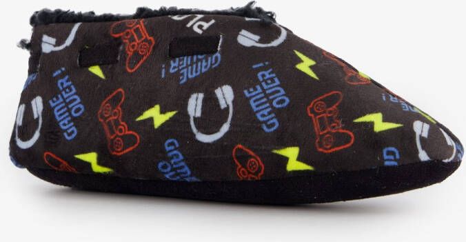 Thu!s jongens sloffen met game print Zwart Pantoffels