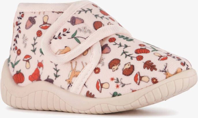 Thu!s kinder pantoffels met herfstprint beige Sloffen