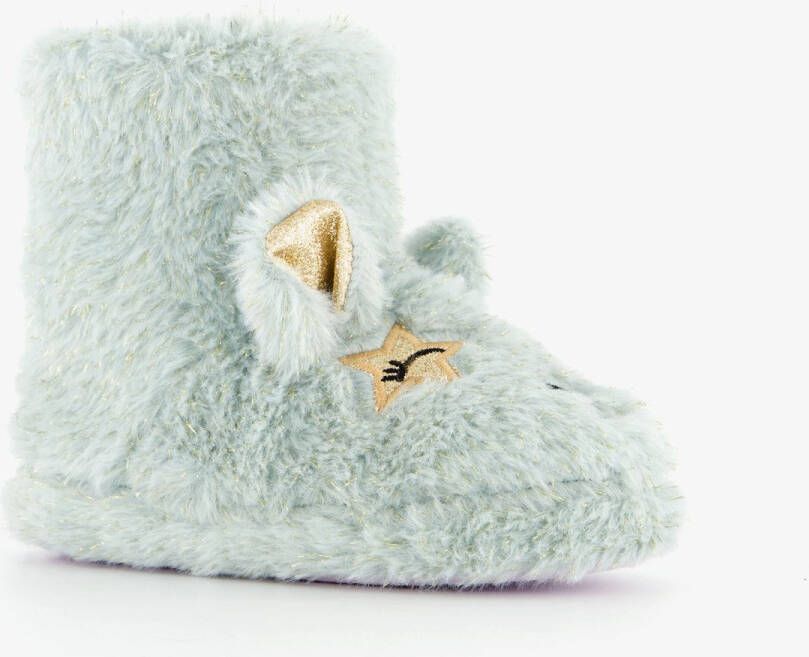Thu!s kinder pantoffels muis mintgroen Sloffen