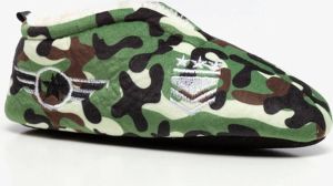Thu!s kinder sloffen met camouflage print Groen Pantoffels