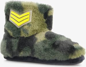 Thu!s kinder sloffen met camouflage print Groen Pantoffels