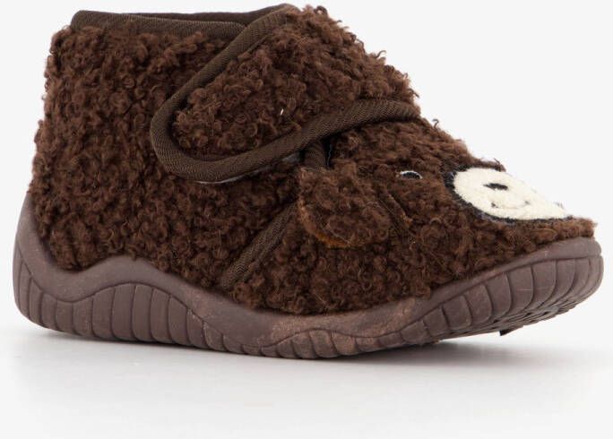 Thu!s kinder teddy pantoffels met beer bruin Sloffen