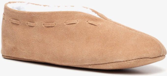 Thu!s leren dames Spaanse sloffen cognac Pantoffels