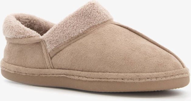 Thu!s Thuis gevoerde dames pantoffels beige Sloffen
