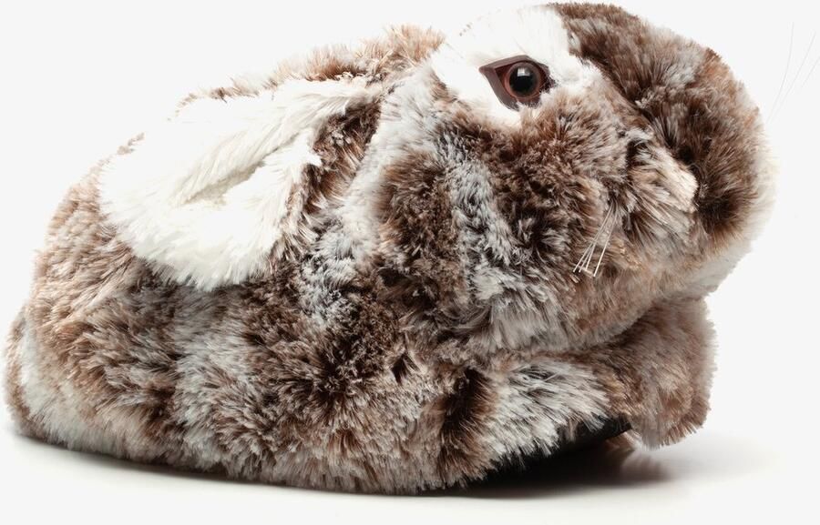 Thu!s dames konijnen pantoffel bruin Sloffen