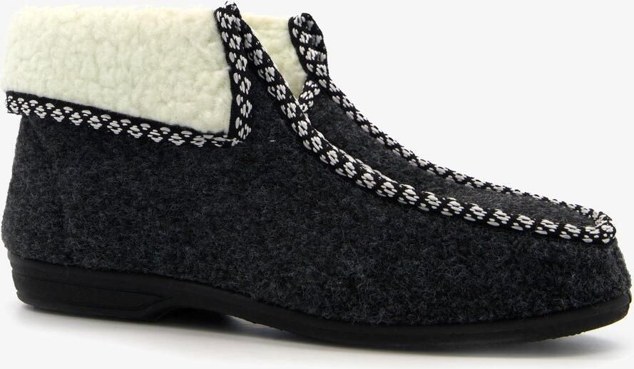 Thu!s dames pantoffel hoog zwart Sloffen