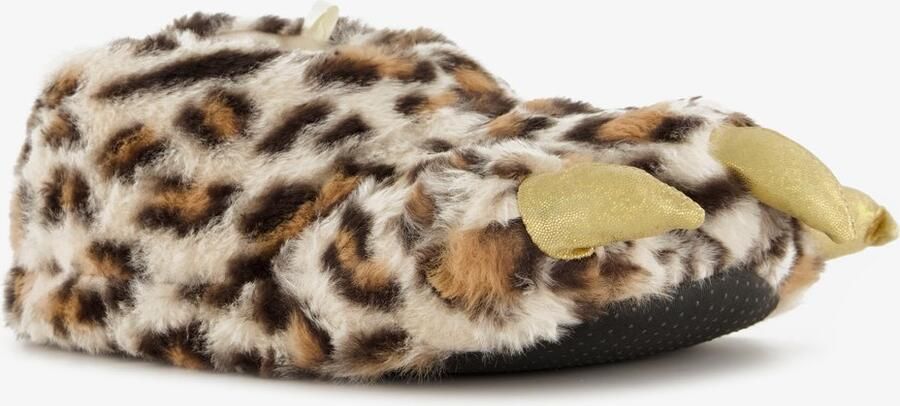 Thu!s dames pantoffels panterpoot Beige Sloffen