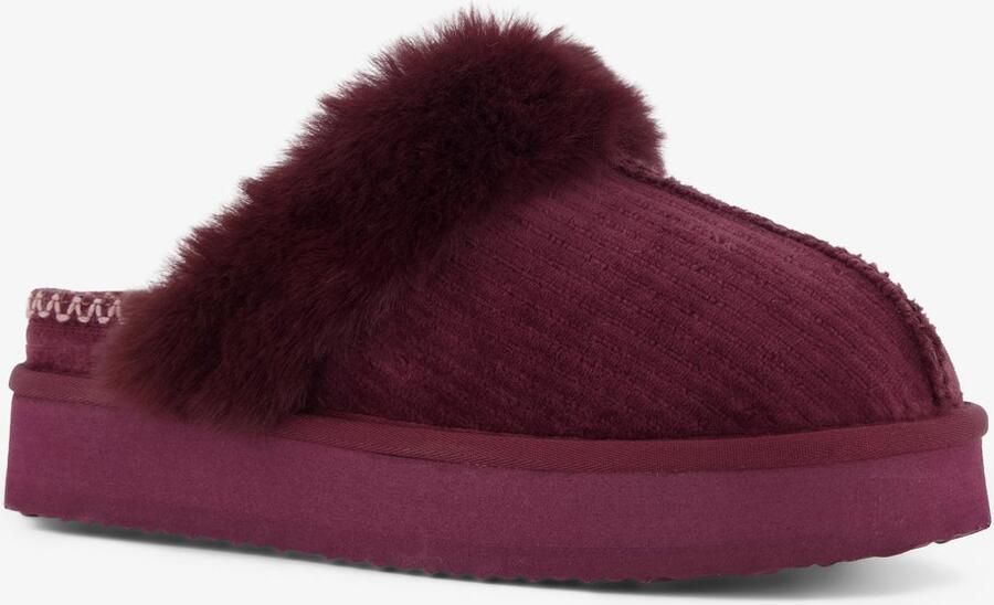 Thu!s gevoerde dames instap pantoffels bordeaux rood Sloffen - Foto 1