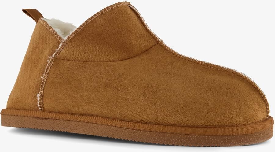 Thu!s gevoerde heren pantoffels cognac bruin Sloffen
