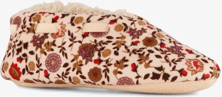 Thu!s gevoerde meisjes pantoffels met bloemenprint Beige Sloffen