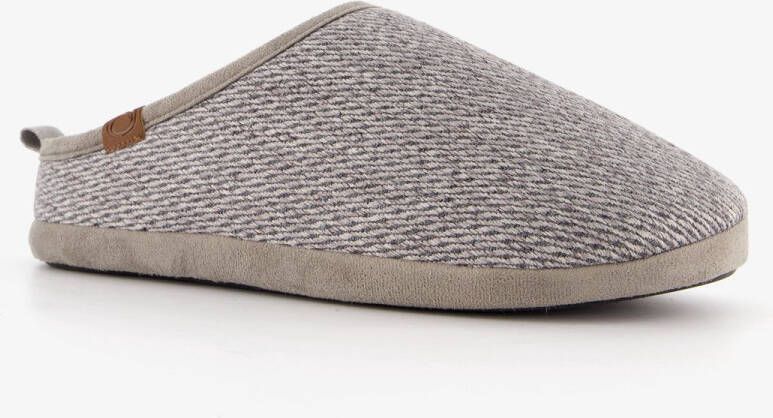 Thu!s heren instap heren pantoffels met voering lichtgrijs Sloffen