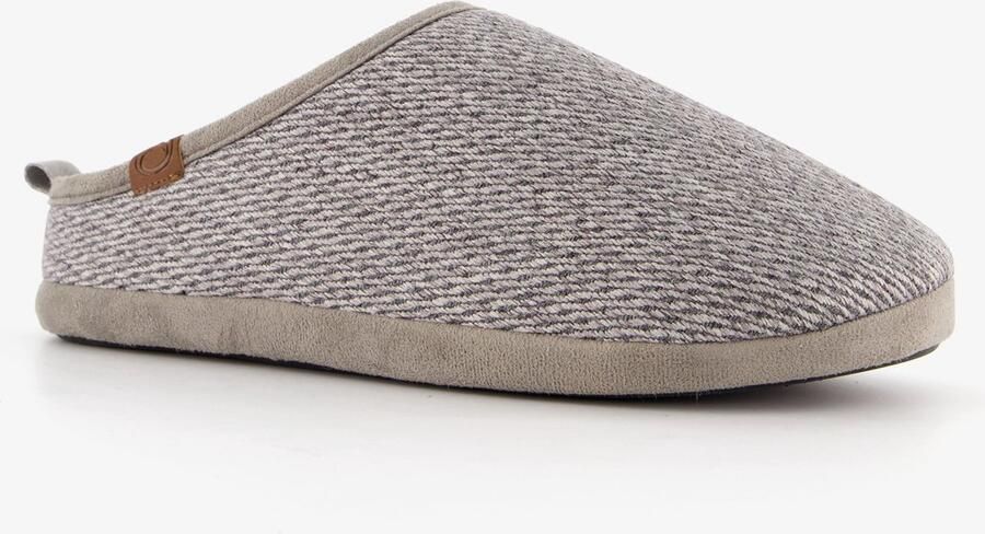 Thu!s heren instap heren pantoffels met voering lichtgrijs Sloffen