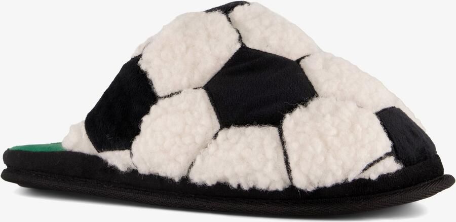 Thu!s heren instap pantoffels voetbal Zwart Sloffen