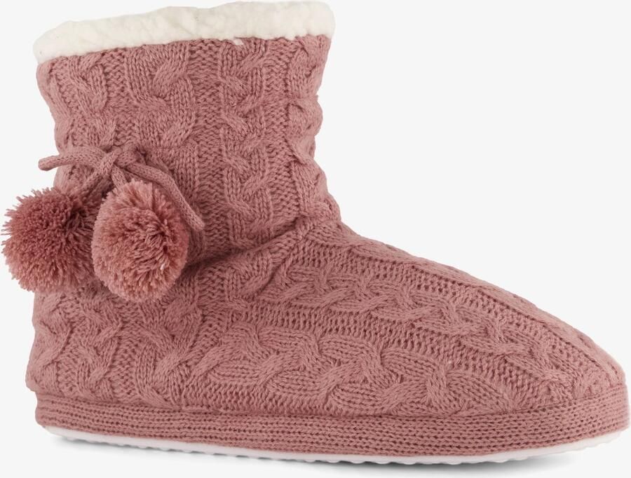 Thu!s hoge gevoerde dames pantoffels roze Sloffen